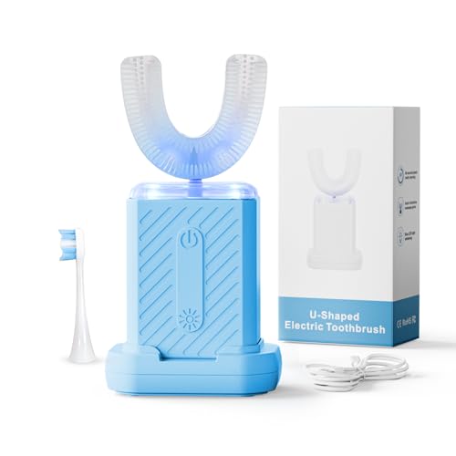 U-Shaped Electric Toothbrush with 4 Cleaning Modes, U Toothbrush Adult with Magnetic Contact Charging, U Toothbrush for Busy Professionals & Travelers