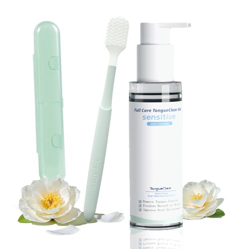 Tongue Cleaning Kit, Bad Breath Odor Eliminator, Halitosis Defense, MildGel Oral Cleaner&Gel Kit