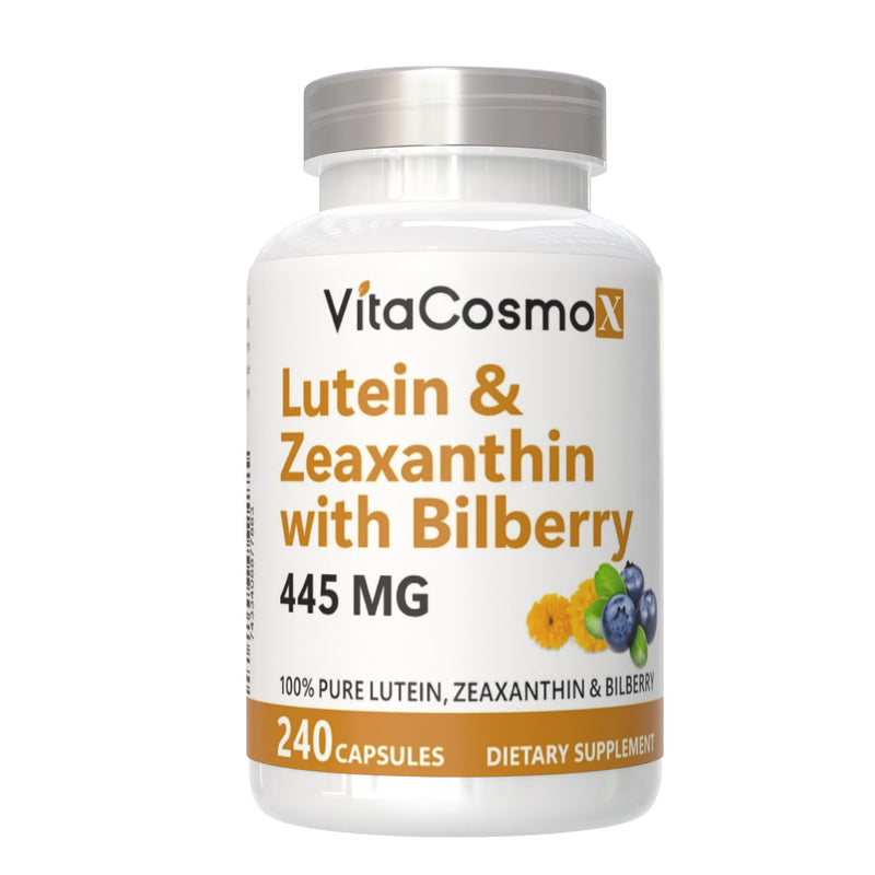 Lutein with Zeaxanthin, Vegan Capsules, 240 Count, 40 mg Lutein + 4 mg Zeaxanthin per Serving, Non-GMO, Gluten-Free 1
