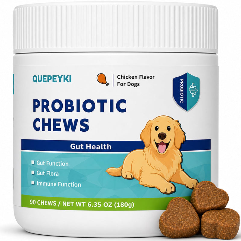Dog Probiotics Soft Chews, 1.6 Billion CFU Probiotic Chews for Dogs with Pumpkin, Papaya & Digestive Enzymes, Daily Gut Health Support for Gas, Stool Consistency & Sensitive Stomach, 90 Count