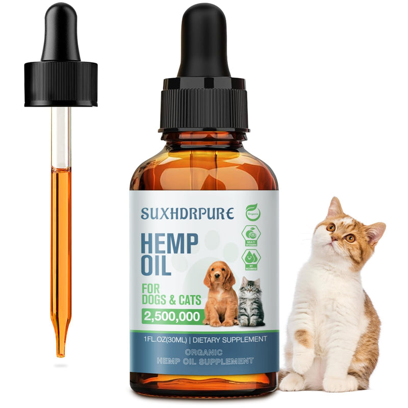 Hemp Oil for Dogs and Cats - Hip Joint Health Support - Hemp Oil Drops