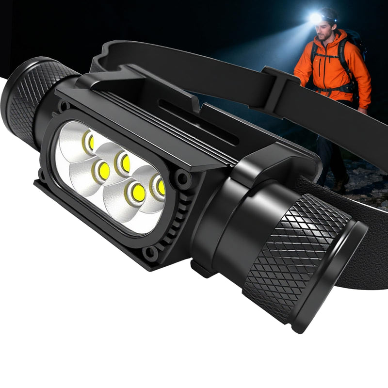 Rechargeable LED Headlamp - 1600 Lumens, USB-C, Utra Durable, Shockproof and Waterproof, Survives 3M Drops, Submersible and Impact-Resistant, Perfect for Camping, Heavy-Duty Work, and Adventure. H35pro