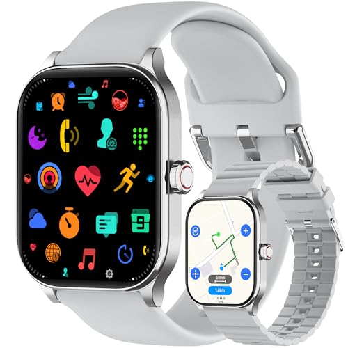 Smart Watch, GPS & Free Maps, 1.96" HD Screen, AI, Bluetooth Call & Text Gray 1.96"