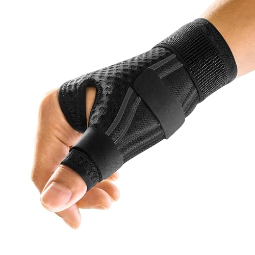 Thumb Brace Splint – Adjustable Spica Support for Trigger Thumb, Arthritis, Tendonitis & Sprains, Breathable Thumb Support for Pain Relief, CMC, De Quervain & Daily Use, Left/Right Hand Small