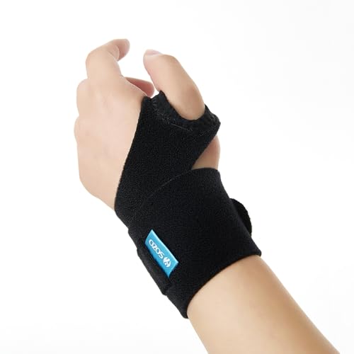 SOZO Lightweight Wrist Wrap Brace for Carpal Tunnel, Tendonitis & Injury Recovery, Double Compression Support for Left or Right Hand, Adjustable Fit for Men & Women