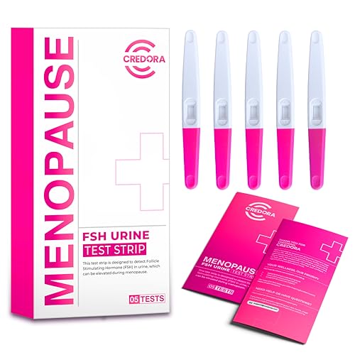 Menopause Test Strips at Home (5 Pack) Results in 3 Minutes - FSH Menopause Stage Indicator | Perimenopause Test Strips Help You Determine Your Menopause Levels