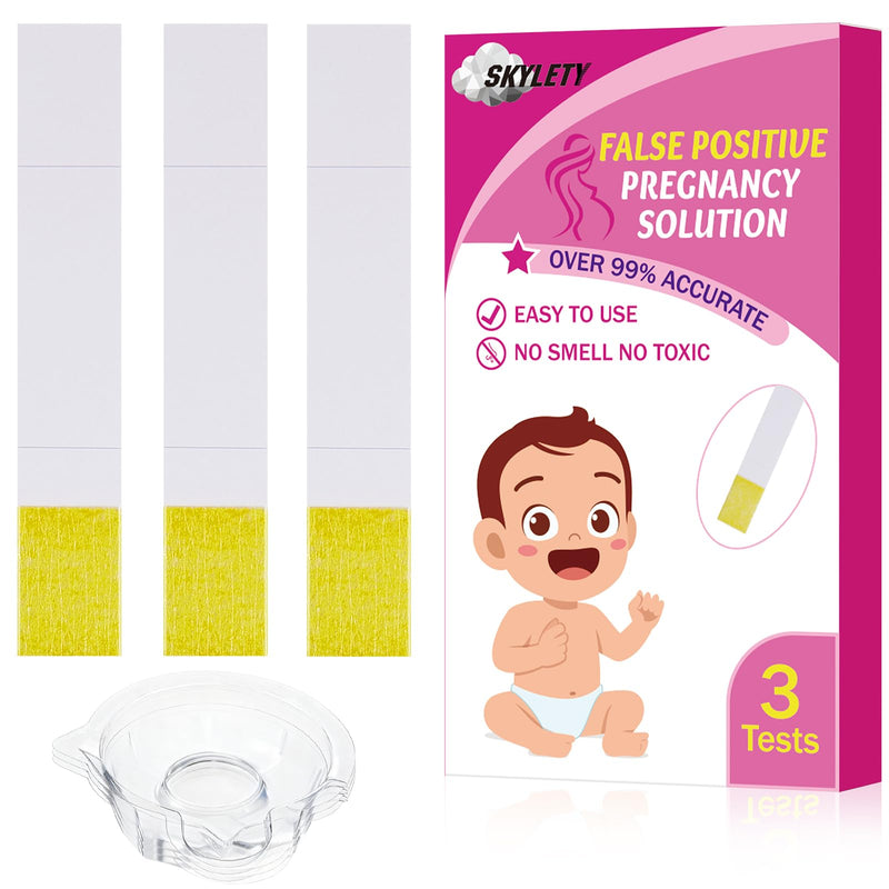 Skylety 3 Pcs Prank False Positive Pregnancy Solution Fake Any Pregnancy Test to Be Positive Including 3 Small Urine Cups for April Fool's Day Classical Style - BeesActive Australia