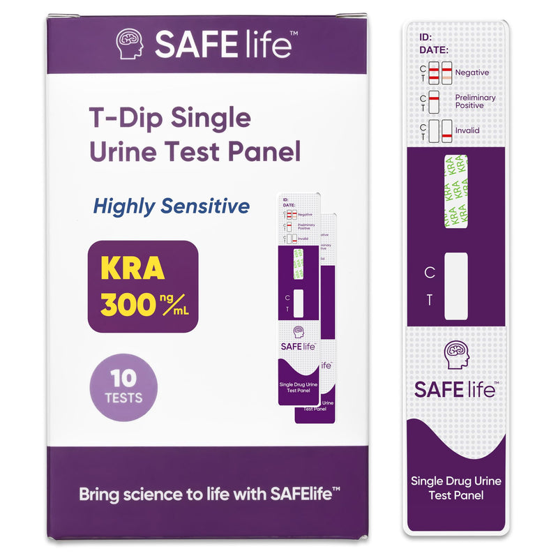 SAFE LIFE Kratom Dip Card Test Kit | Urine Screening for Mitragynine, 300 ng/mL Cutoff [ 10 Pack] - BeesActive Australia