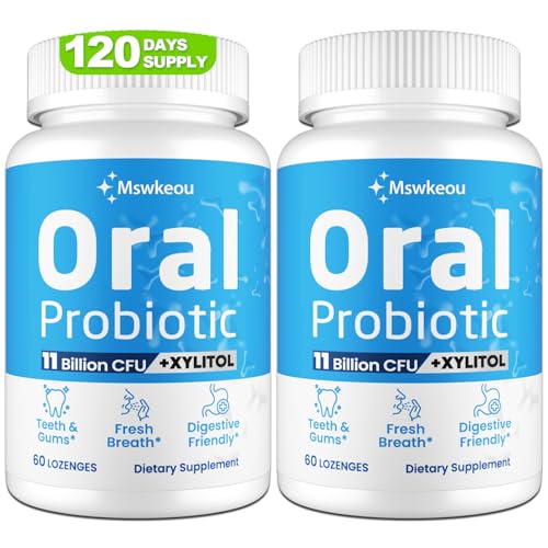 Oral Probiotics for Bad Breath Treatment for Adults, Oral Health, 2 Pack 60 Count (Pack of 2)