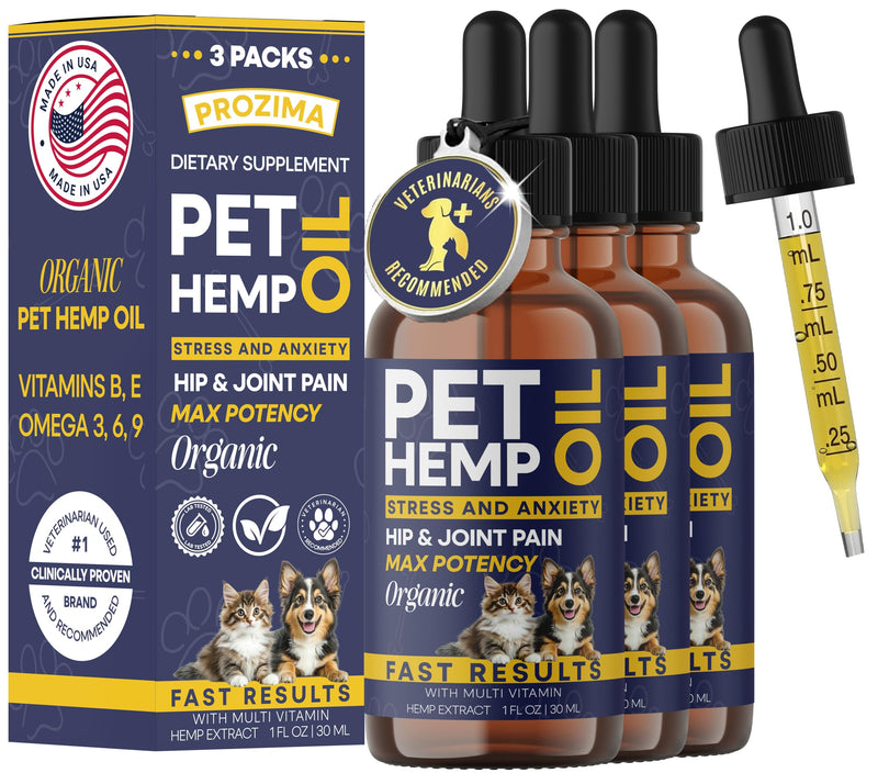 Organic Hemp Oil for Dogs and Cats [3 Pack] for Pets with Pаin, Slееp, Аrthritis,Seizures Support, Calming for Small & Large Pets Rich in Omega 3 6 9 Chicken Flavor Made in USA