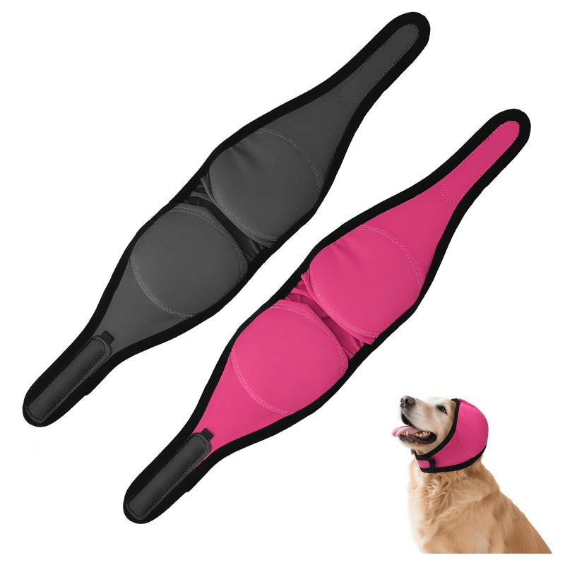 2 Pack Dog Ear Covers for Bathing, Grooming & Swimming, XL Size Waterproof No Shake Ear Wraps for Dogs, Calming Hoodie Ear Muffs for Noise & Anxiety Relief, Blow Drying & Hematoma Protection