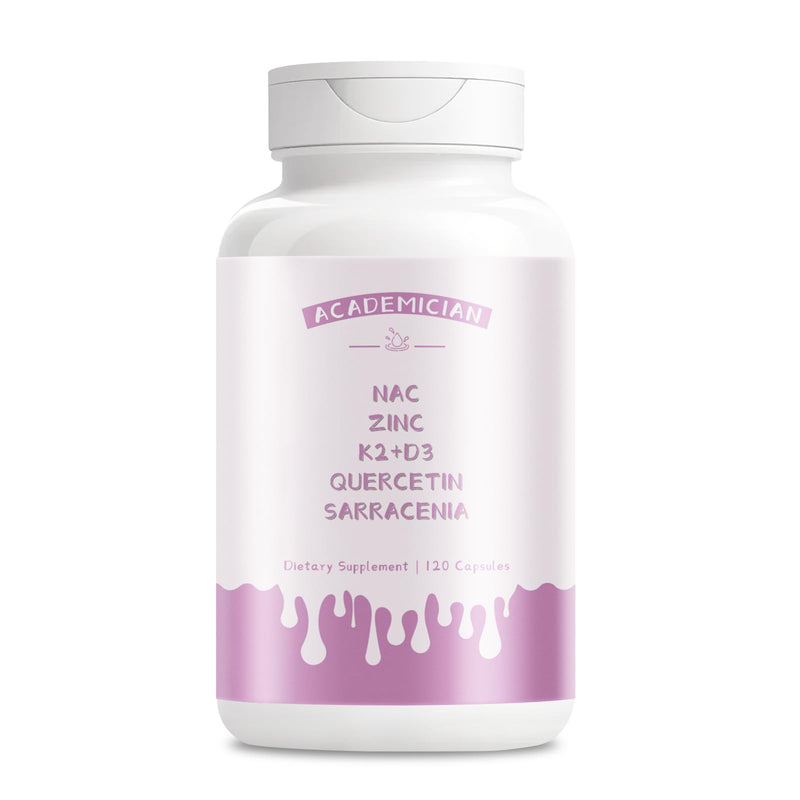 Quercetin 500mg Capsules with Zinc Capsules Vitamin d3 K2 Nac Supplement - 120 Count