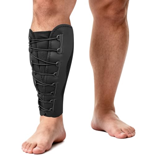 Calf Brace w/ 20-30mmHg Calf Compression Sleeve, Shin Splint Relief Black