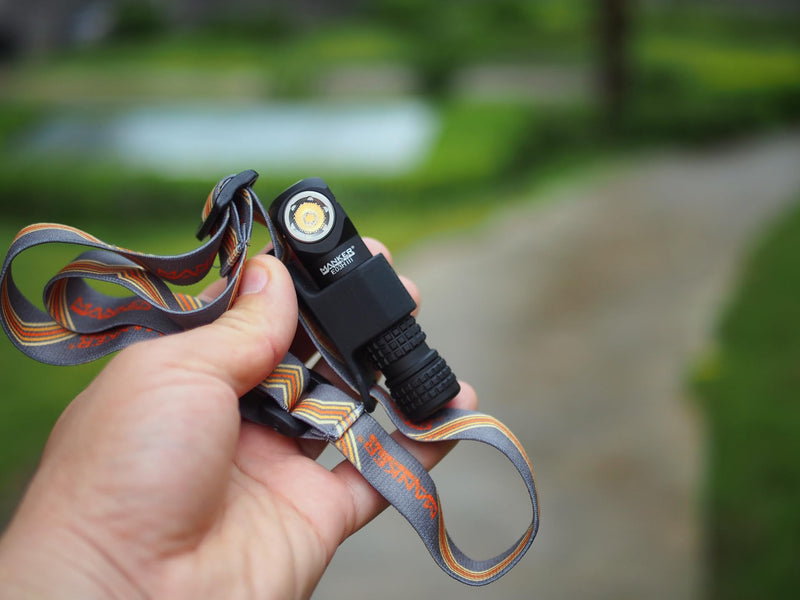 Manker E03H III Rechargeable Headlamp - 1200 Lumens Pocket Mini Flashlight with Clip - 90 Degree EDC AA Right Angle Flashlight with Headband and Magnet Tail (Black)