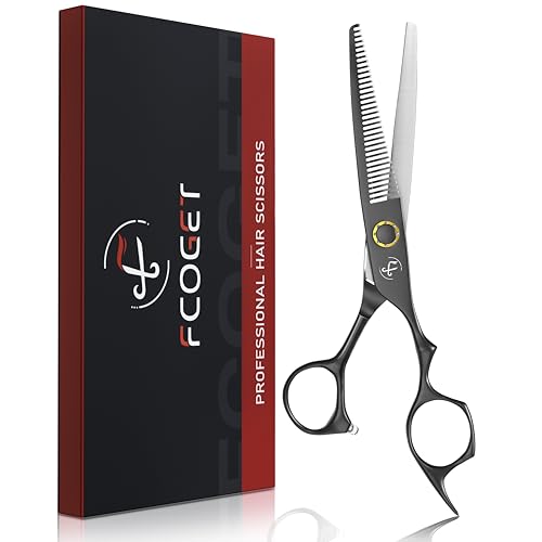 Professional Thinning Shears, High-End Japanese 440C Stainless Steel Hair Cutting Scissors with Sharp Edge Blades, 6.8 inch Hair Cutting Shears, Right Hand Hair Scissors for Salon, Home, Pet Black