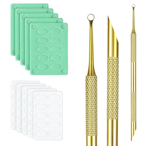 Pre-treatment Cuticle Pusher with 2 Ends, Russian Prep Nail Pushers Gold