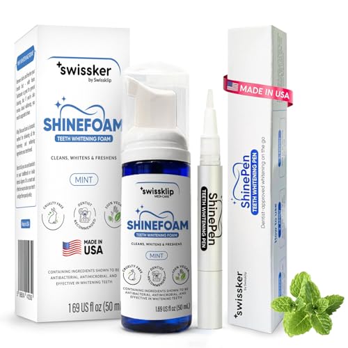 Swissklip Teeth Whitening Foam & Teeth Whitening Pen Combo Pack