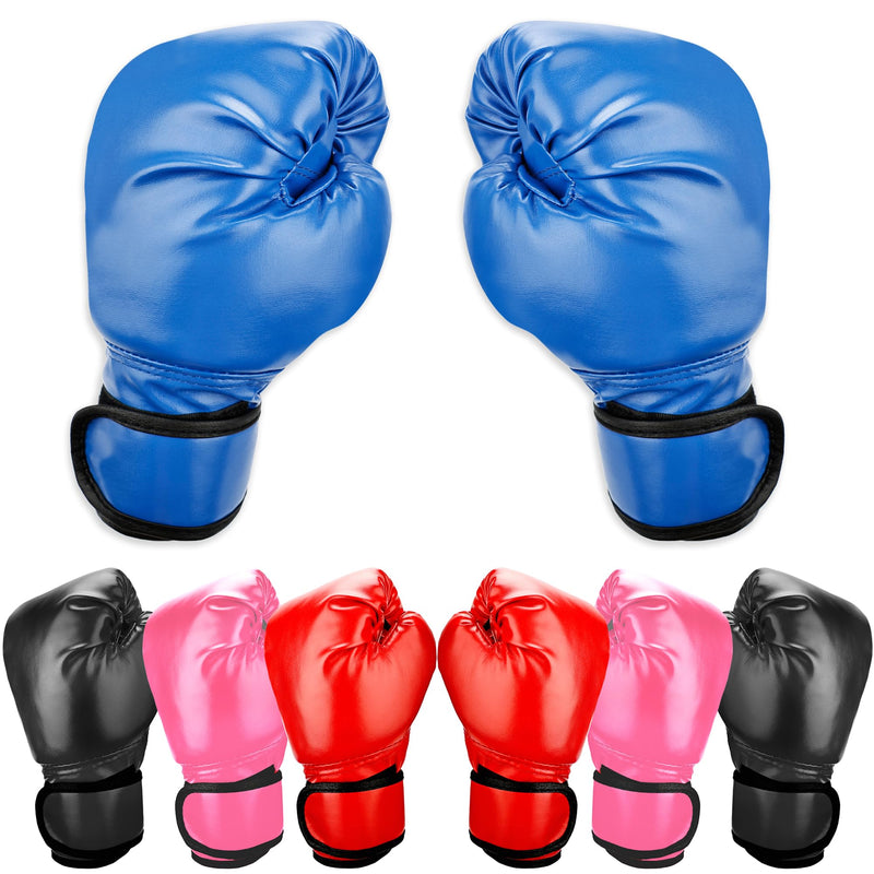 4 Pairs Kids Boxing Gloves Sparring Punching Gloves for Kid and Youth Training Kickboxing, 4 Colors