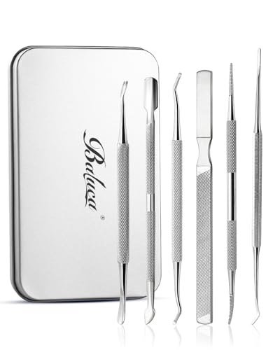 BALUCA 7-Piece Ingrown Toenail Removal Kit – Professional Stainless Steel Toenail Cleaner Tool & Ingrown Toenail File for Pain-Free at-Home Pedicure & Nail Correction