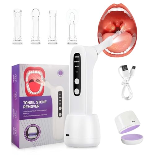 Upgraded Electronic Tonsil Stone Remover with 3-Speed Vacuum & LED Light