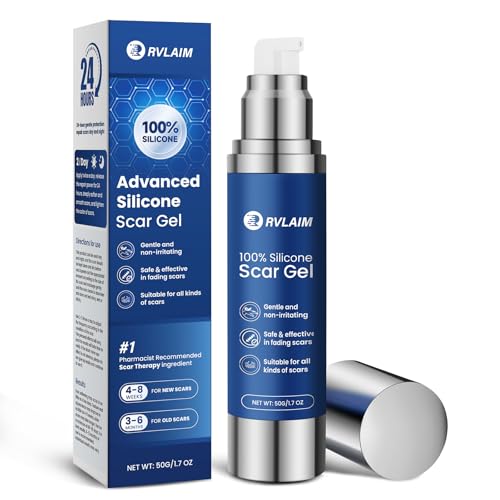 Rvlaim 100% Advanced Silicone Scar Gel for Old & New Scars,1.7oz/50ml