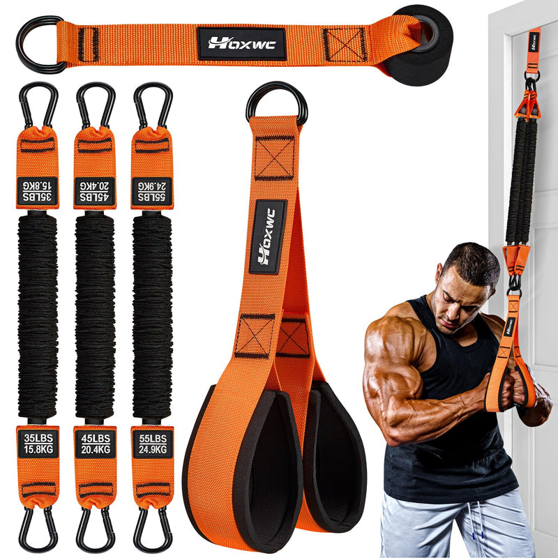 Home Gym Equipment, Heavy Resistance Bands with Handles, Tricep Workout Equipment, Bicep Curl Workout, Pull Down Attachment for Arms Back Exercise, Best Replacement for Lift Pulley System - BeesActive Australia