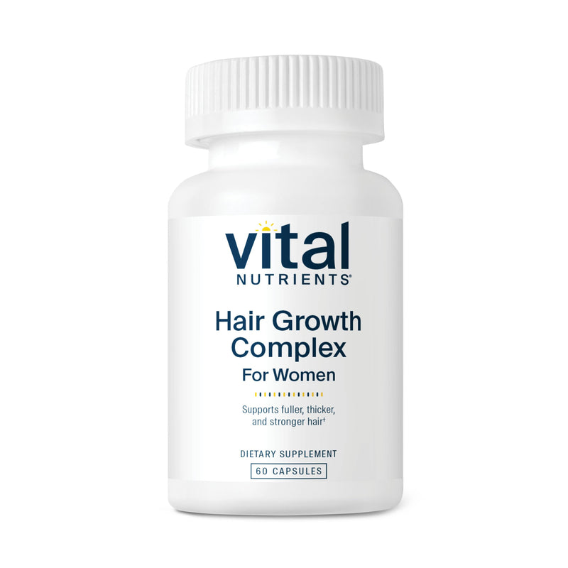 Vital Nutrients Hair Growth Vitamins Complex for Women - Hair Growth Supplement Supports Fuller, Thicker, Stronger with Keratin, Ashwagandha, Hops and Biotin - Vegan, Dairy, Gluten Free - 60 Count