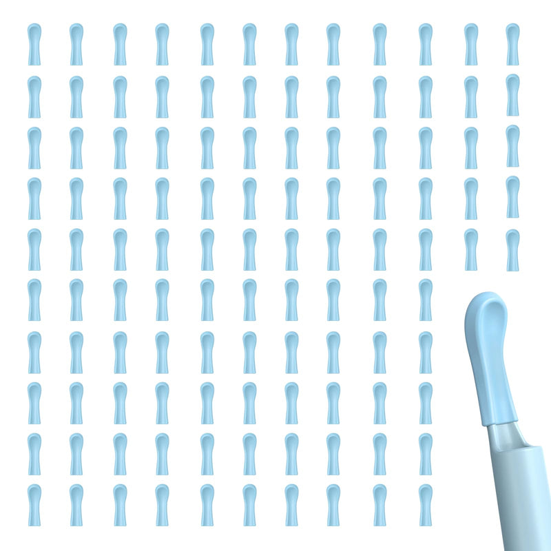110 Pcs Ear Wax Removal Replacement Tips for Otoscope, Soft Ear Camera Tips Compatible with 3.5mm Ear Camera, Reusable Spoons Accessories for Home Adults Teens Dry Wet Cleaning - BeesActive Australia