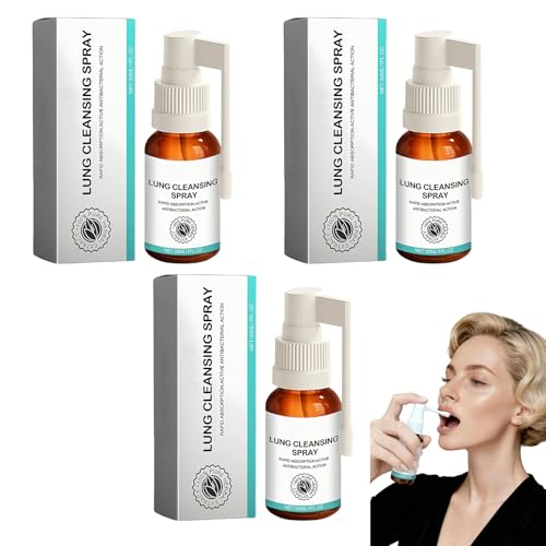 3pcs-Organic Herbal Lung Cleansing Spray,Cleansing Spray Breath Easy,Mucus Relief 3