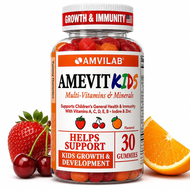 Kids Gummy Multivitamin, Growth & Immunity, 30 ct | Complete daily vitamins for children with essential nutrients; natural fruit flavor, easy to chew Kids Gummy Multivitamin
