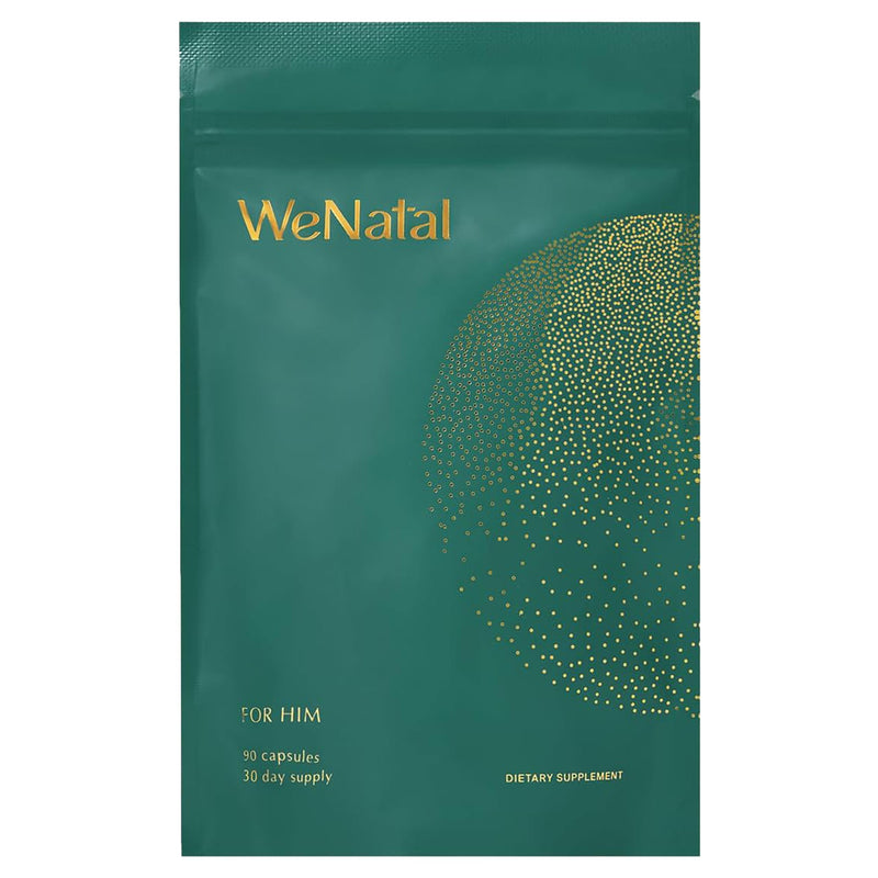 WeNatal for Him Prenatal Vitamins – CoQ10, NAC, L-Carnitine, 90 Capsules | Clinically studied by Citruslabs, adds methylated folate to support sperm quality, count and motility, vegan, kosher.