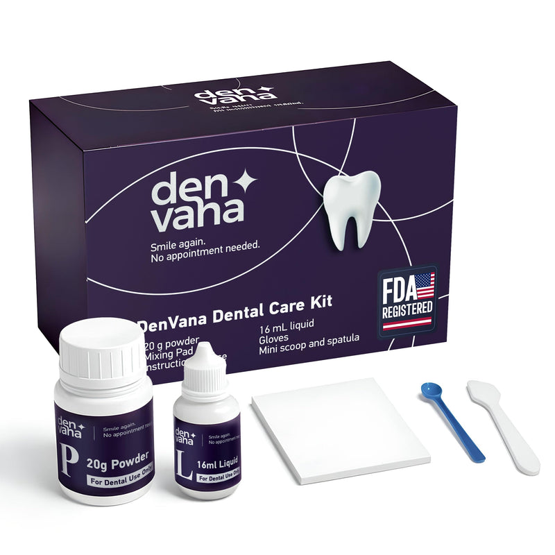 Dental Cement Kit – Zinc Oxide Eugenol Temporary Filling & Crown Repair | Tooth Repair Kit for Broken or Loose Caps, Bridges & Dentures | Strong Adhesive Glue | Instant Smile Fix | US Brand