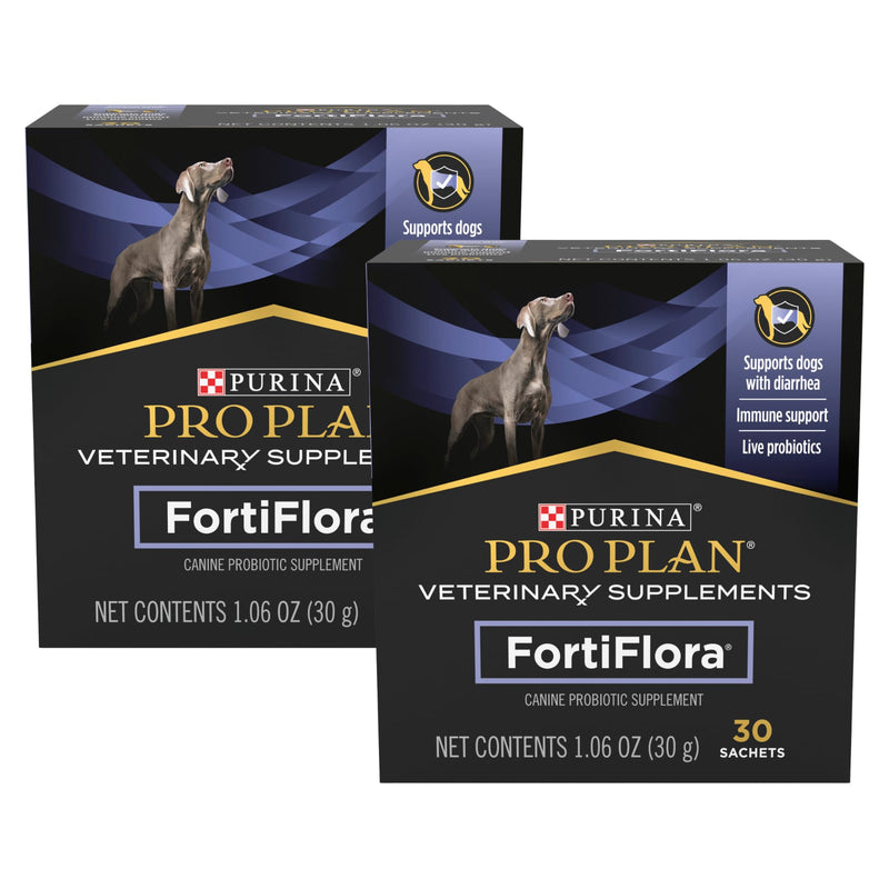 Purina Pro Plan Veterinary Supplements FortiFlora Dog Probiotic Supplement, Canine Nutritional Supplement 30 Ct. Box (Pack of 2) 30 Count (Pack of 2)