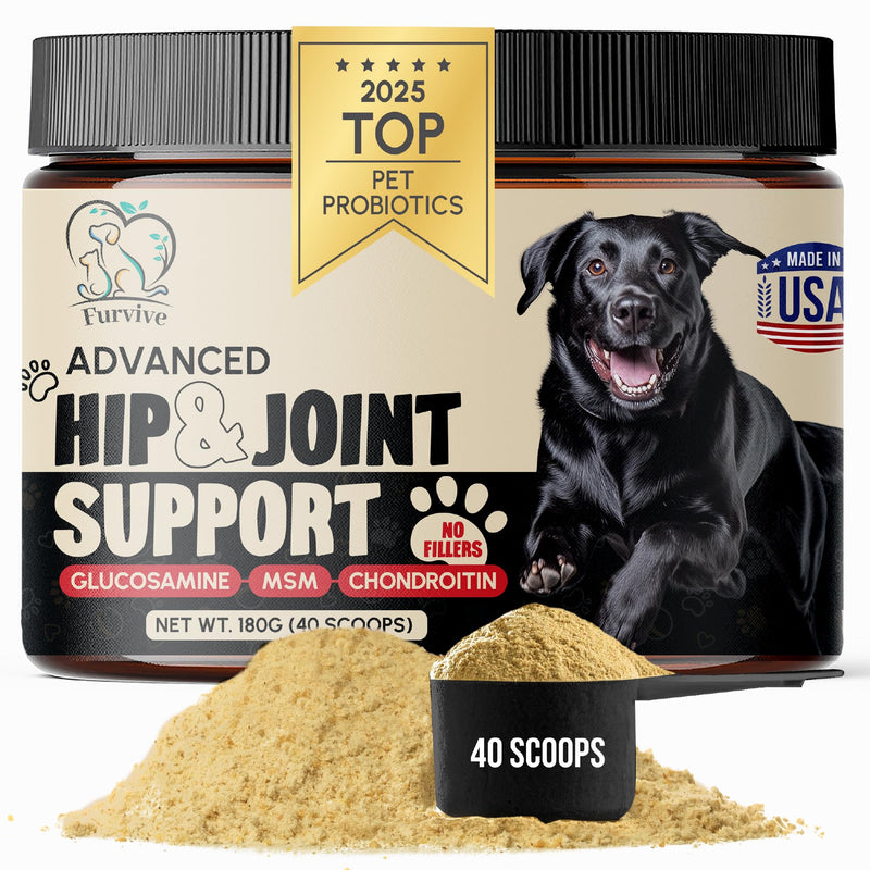 Veterinary Grade Hip and Joint Supplement for Dogs – 40 Scoops Ultimate Strength Dog Supplements for Advanced Mobility, Joint Comfort, Cartilage Health, Flexibility – Liver Flavored