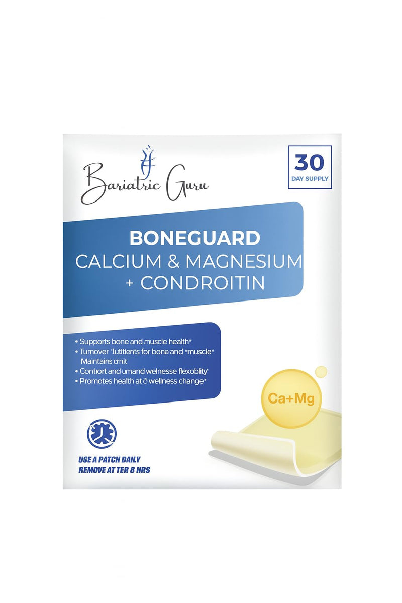 BoneGuard Bone & Joint Support Patch – Calcium Citrate, Magnesium Citrate, Chondroitin with Vitamin D3, K2 & Boron | Daily Transdermal Supplement Topical Patch | 30 Patches
