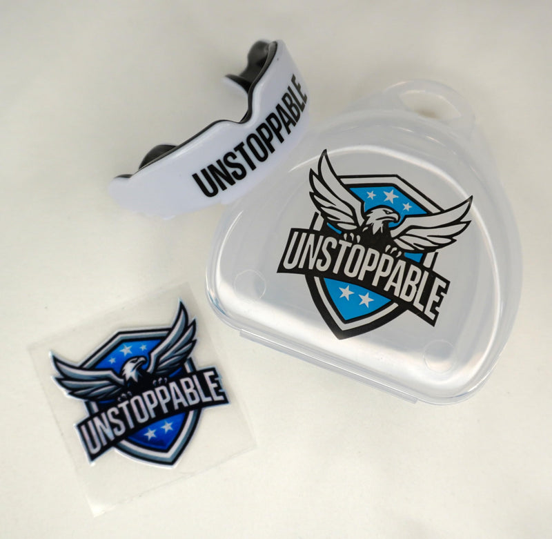 UNSTOPPABLE Mouthguards MG CORE Series - Adult Sports Mouthguard (White Outside/Black Inside) White Outside / Black Inside - BeesActive Australia