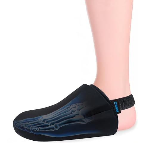 Foot Toes Ice Pack Wrap for Broken Toe & Bunion Pain,Reusable Cold & Heat Pack for Top of Foot & Forefoot Surgery Recovery,Best Ice Sock for Gout,Injuries,Swelling,Neuropathy Relief (1pcs) 1 Black
