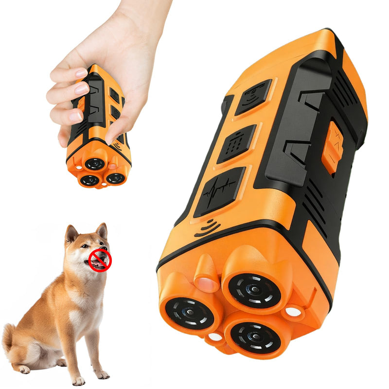 Dog Bark Deterrent Device, Upgrate Anti Barking Device for Dogs 32ft Max Range, 5 in 1 Ultrasonic Dog Bark Deterrent Stopper Repeller Silencer, Barks No More Dog Training Device for Indoor & Outdoor.