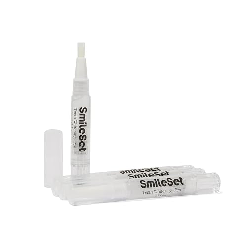 Premium Teeth Whitening Pen Refills – 4 Carbamide Peroxide Whitening Gel Pens for Sensitive Teeth, At-Home Tooth Whitener, Compatible with SmileSet Whitening Kit
