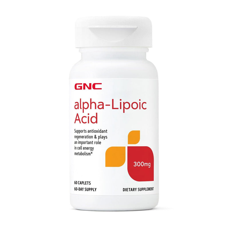 GNC Alpha-Lipoic Acid 300mg, Antioxidant Regeneration, 60 Count | Supports Regeneration of Vitamin E, Vitamin C and Glutathione, Promotes Cell Energy Production, Gluten-Free and Dairy-Free