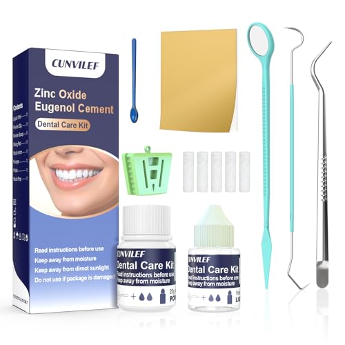 Zinc Oxide Eugenol Dental Cement Tooth Repair Kit for Broken Teeth, Temporary Filling for Crowns, Tooth Filler, Cavity Filler (Natural White) Natural White