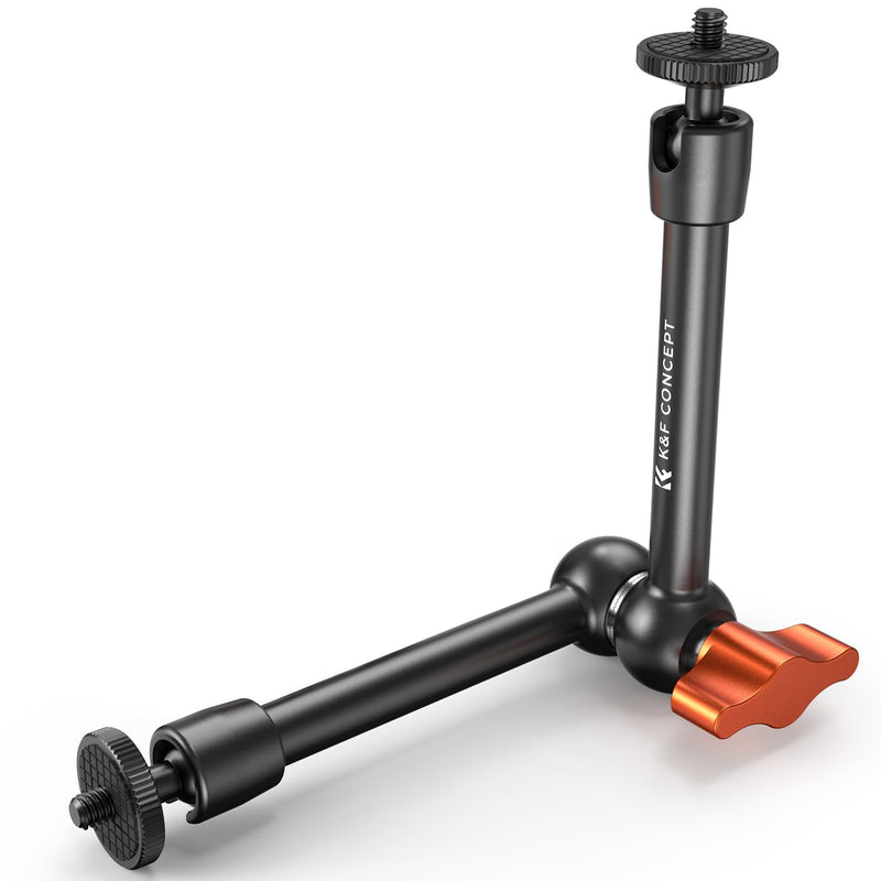 K&F CONCEPT 9.8" Magic Arm, 1/4" Screw Camera Mount Arm 360° Ball Heads for DSLRs, Monitor, Flash, LED Light, Microphone, Camera Cage, Action Camera 9.8" Arm