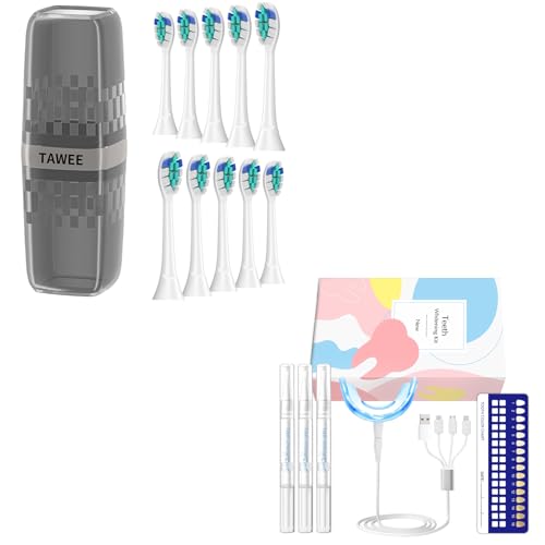 TAWEE Electric Toothbrush Replacement Heads and Teeth Whitening Kit