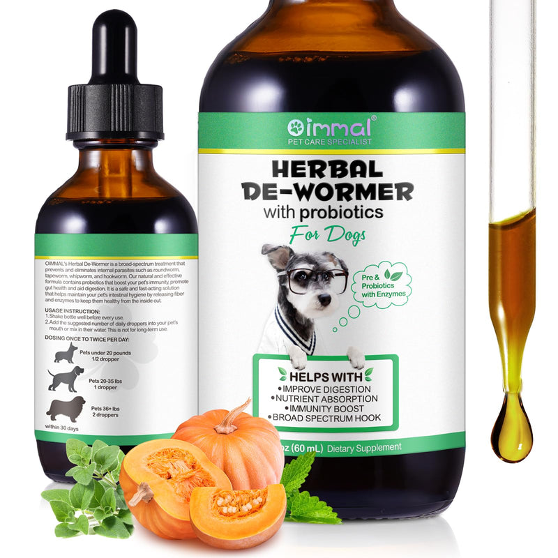 Specifically Formulated for Dogs, Natural Intestinal Defense for Dogs, Herbal Cleanse, Digestive Support for All Dog Breeds, Puppy & Kitten, Gut Health, Supplement Drops, Advanced Broad Spectrum 1 Pack for dog