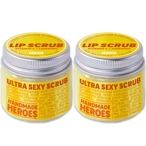 Handmade Heroes Turmeric Vitamin C Lip Scrub, 2 pack