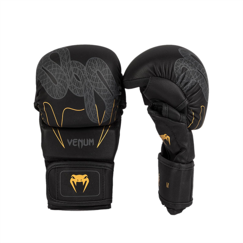 Venum Serpenti Sparring Gloves Black/Silver/Gold Large/X-Large - BeesActive Australia