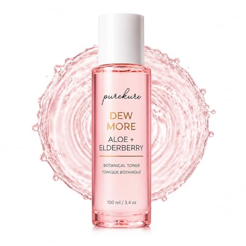Aloe & Elderberry Facial Toner for Sensitive Skin – Organic, Alcohol-Free Hydrating Face Toner, Soothing & Pore-Minimizing, Gentle Glow-Boosting Toner, 100 mL