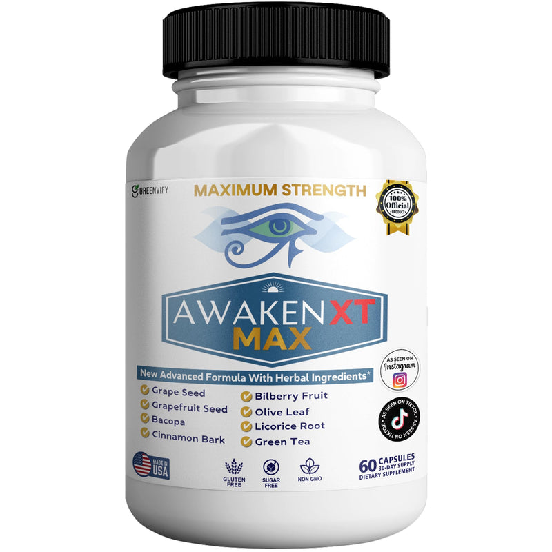 Awaken XT Max Nootropic Supplement, 60 Capsules, with Vitamins & Herbal Blend, 30 Day Supply (1) 1