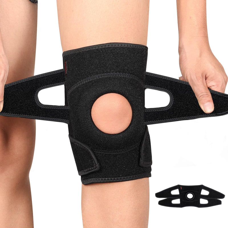 Plus Size Knee Brace for Women - Knee Pad for Working Out Running, Non-Slip, Dual Sides Stabilizers, Patella Gel Pads, Provide Support & Compression to Arthritic, Painful Knee, Meniscus Tear, ACL (Black, XL) Black X-Large - BeesActive Australia