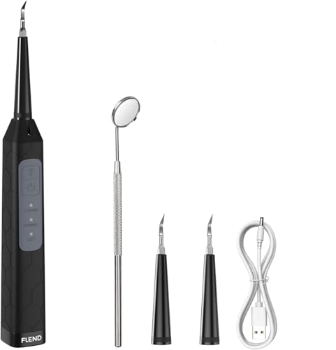 Plaque Remover for Teeth, Dental Care Device 3 Adjustable Modes Teeth Cleaning Kit with 2 Replaceable Clean Heads for Tartar & Calculus Remover